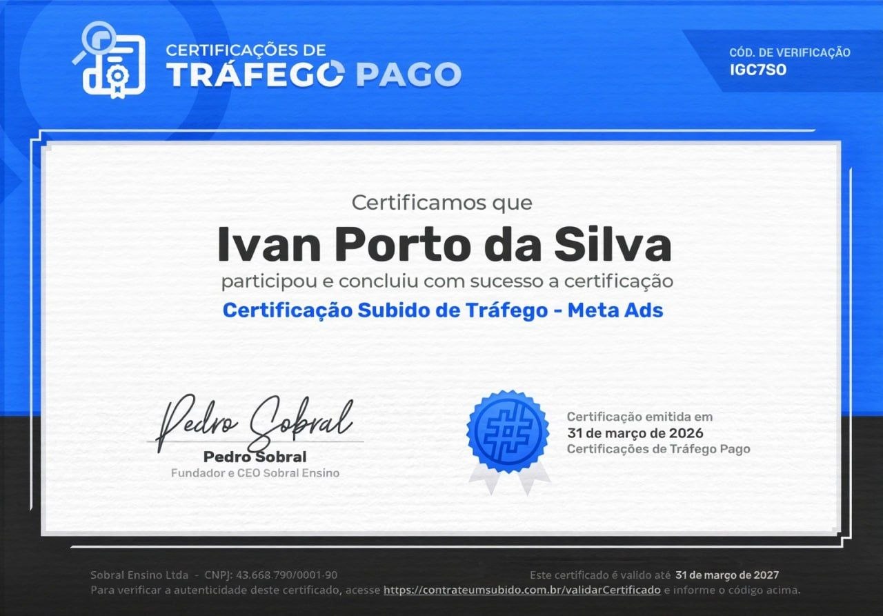 Certificado Meta Ads